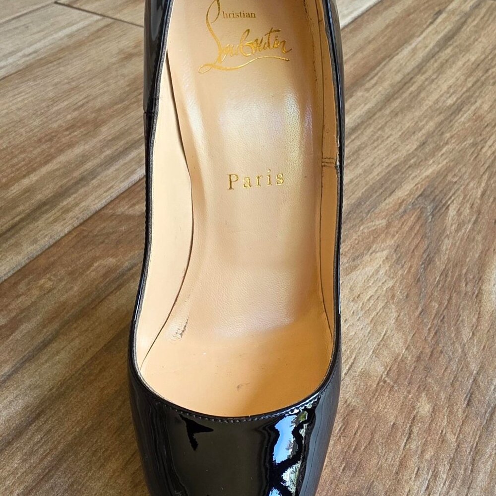 Christian Louboutin So-Kate 120mm Black Patent Leather Pumps Eur. 36 - Picture 5 of 12
